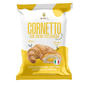 Cornetto Keto con crema pasticciera