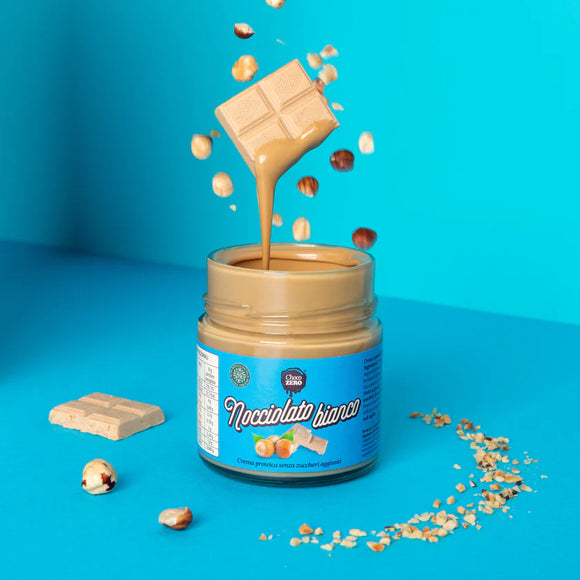 Crema proteica cioccolato bianco 42% senza zuccheri aggiunti - 200gr