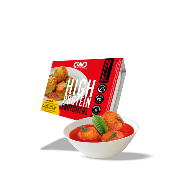 PROTOMEAL polpette con pangrattato proteico, uova, formaggio e pomodoro 200g