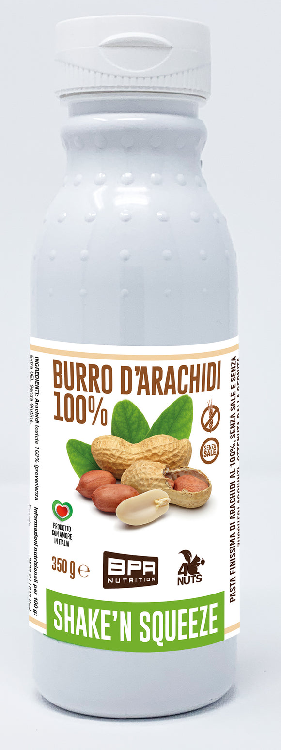 Burro D'Arachidi 100% SHAKE 'N SQUEEZE 350g